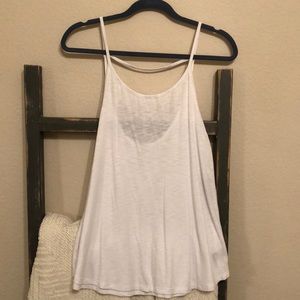 White long tank top